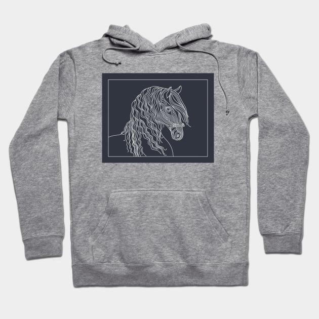 Horse line art illustration, Equine design, Equestrian minimalist art, Horse lovers gifts, Horse show mom. Hoodie by PAULsPRINT